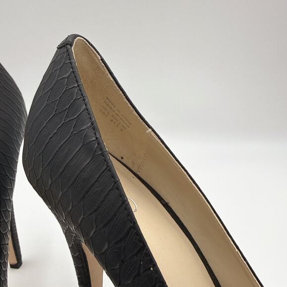 Aldo Black Snakeskin Embossed Platform Stiletto Heels |  10 - Picture 5 of 7